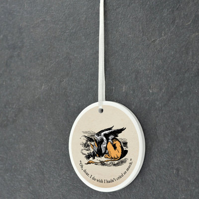 Alice Oh Dear Alice In Wonderland Circle Shaped Ceramic Ornament Bauble