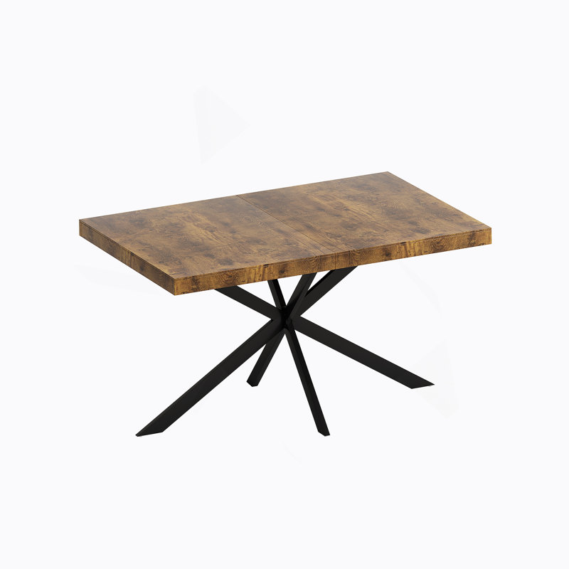55.11" -70.86"Retro Rectangular Stretch Dining Table, Brown