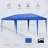 10' X 20' Pop Up Canopy Tent, Upgraded Heavy Duty Tents For Parties, Outdoor Instant Gazebo Sun Shade Shelter With Carry Bag, For Catering, Events, Wedding, Backyard BBQ-111644514-111644515