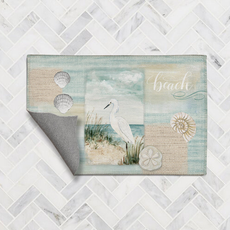 Tapis décoratif en aigrette et dunes, Rectangulaire 3 pi x 5 pi