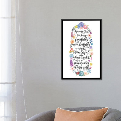 « floral biblique de la section ii », art textuel sur toile