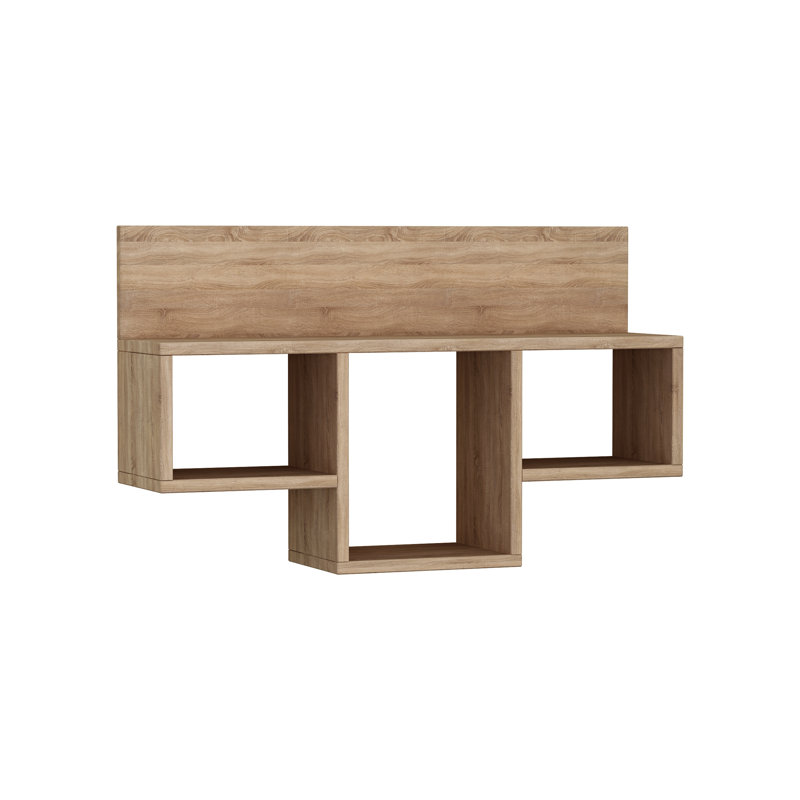 Autumn 4 Piece Square Floating Shelf, Oak