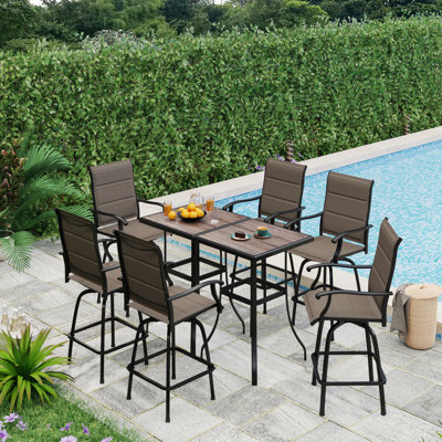 Alyne 6 - Person Patio Dining Set with Square Table