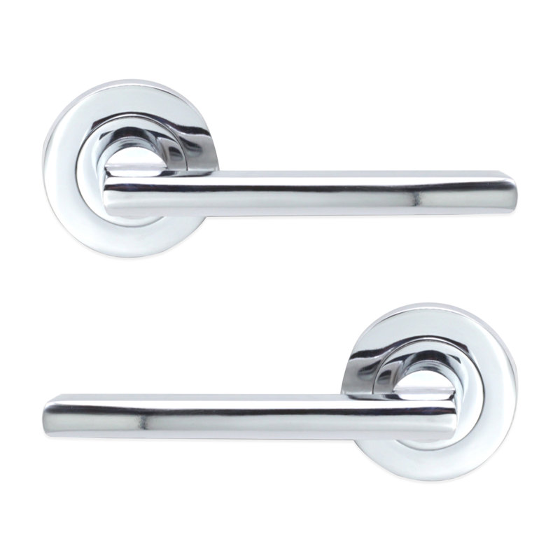 Drox Lever on Rose Polished Chrome