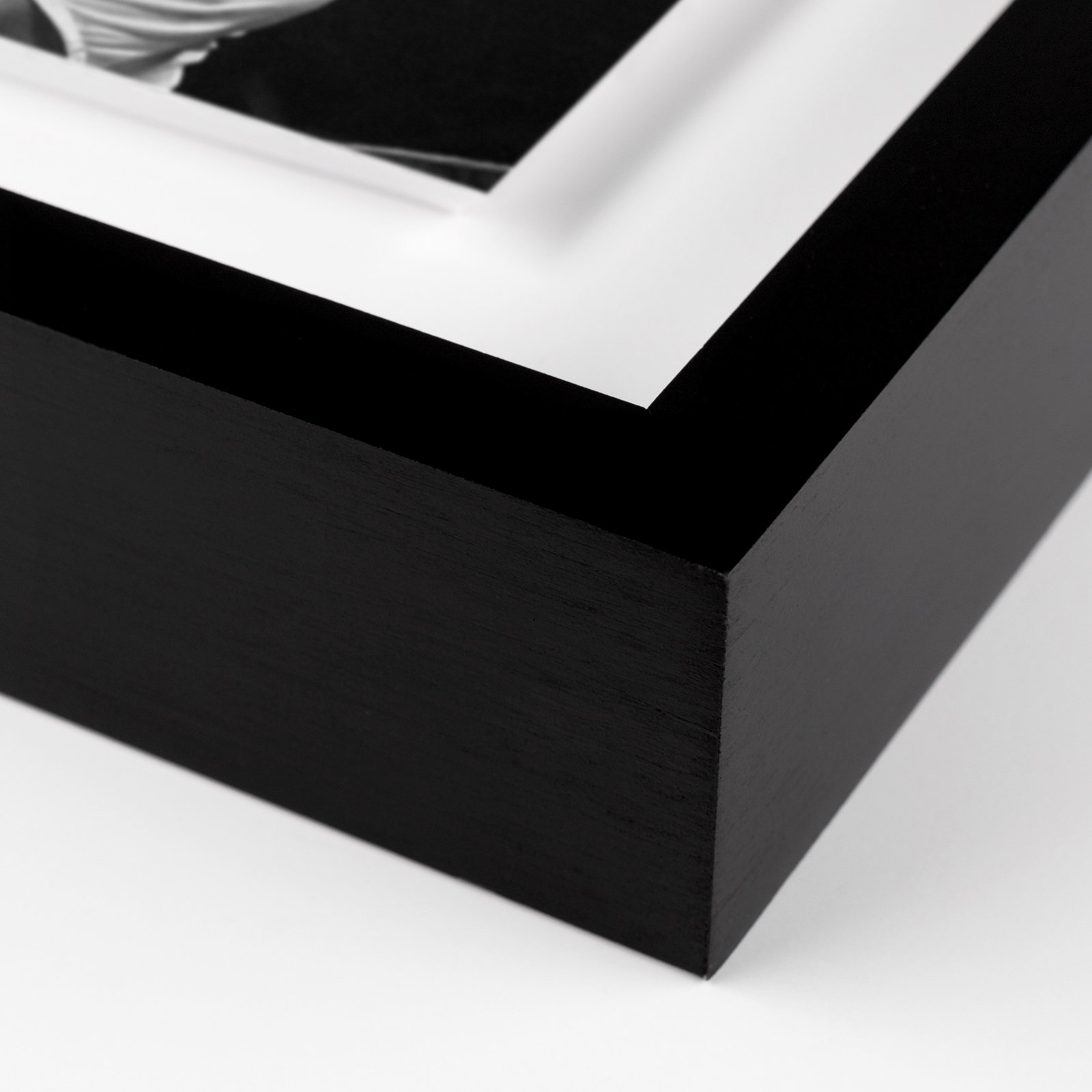 Adom "Muhammad Ali Punching Joe Frazier" Print, Black Maple Framed, 24" H x 32" W