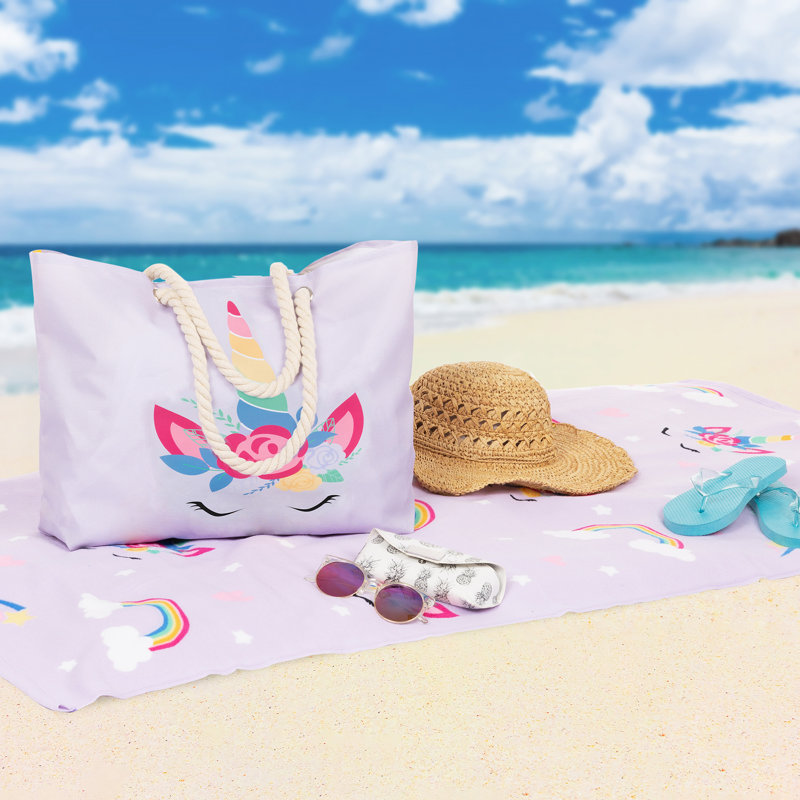 Serviette de plage licorne 
