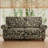 Clearance - Vintage Floral Printed 2-Seat Sofa Roll Armrest Classical Loveseat With Gourd Solid Wood Legs