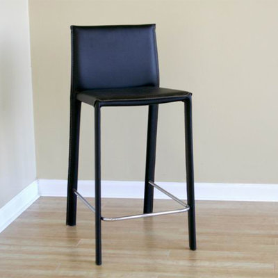 Tabouret de comptoir Athenian avec structure en métal, H 35,43 po x l 17,32 po x P 22,44 po