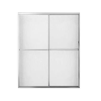 Polar 3'' - 59.5'' W x 68'' H Double Added Framed Shower Door with Pattern Glass