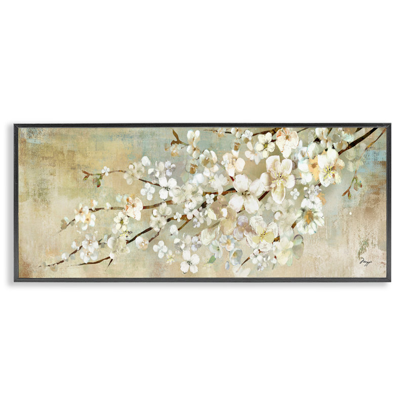 «Blooming Flower Tree Branch», art giclée par Main Line Studio, Giclée encadrée noir minuit, H 10 po x l 24 po