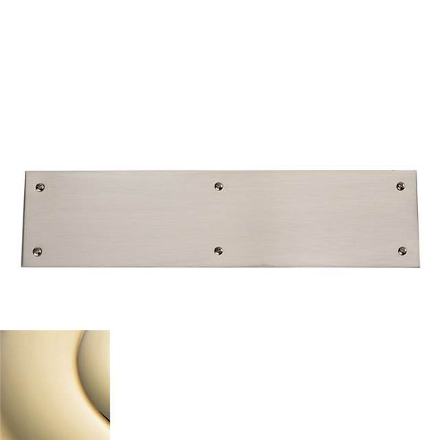 Beveled Edge Push Plate, Lifetime Brass, 3.5" H x 15" W