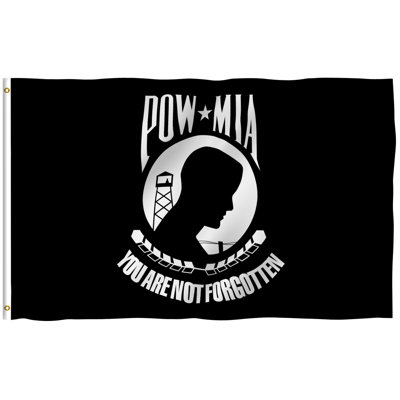 Drapeau de maison en polyester 3 pi x 5 pi POW MIA