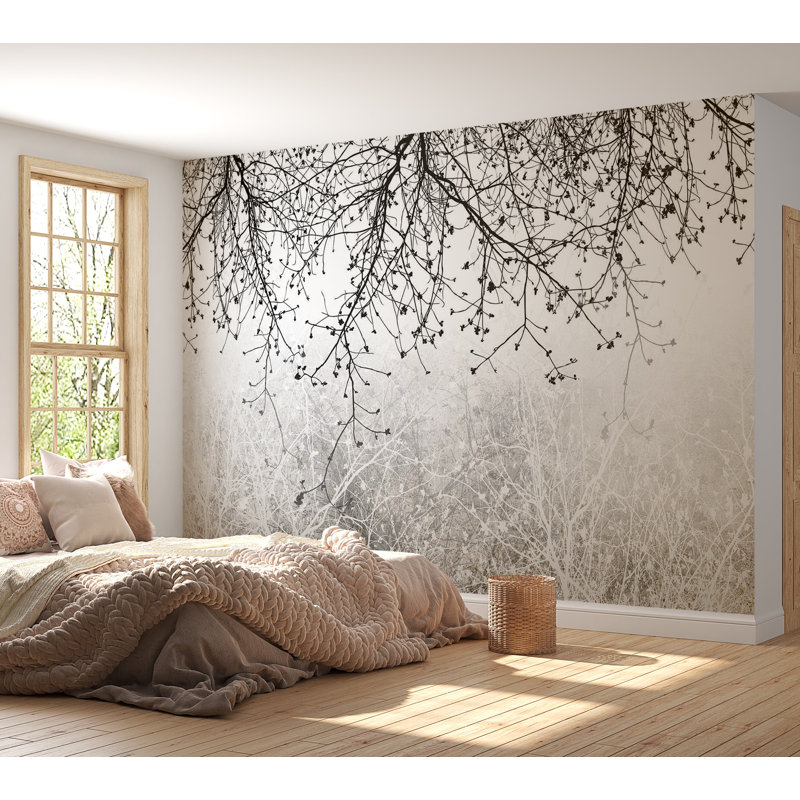 Murale botanique pelez et collez - Éclat naturel, L 55 po x l 77 po
