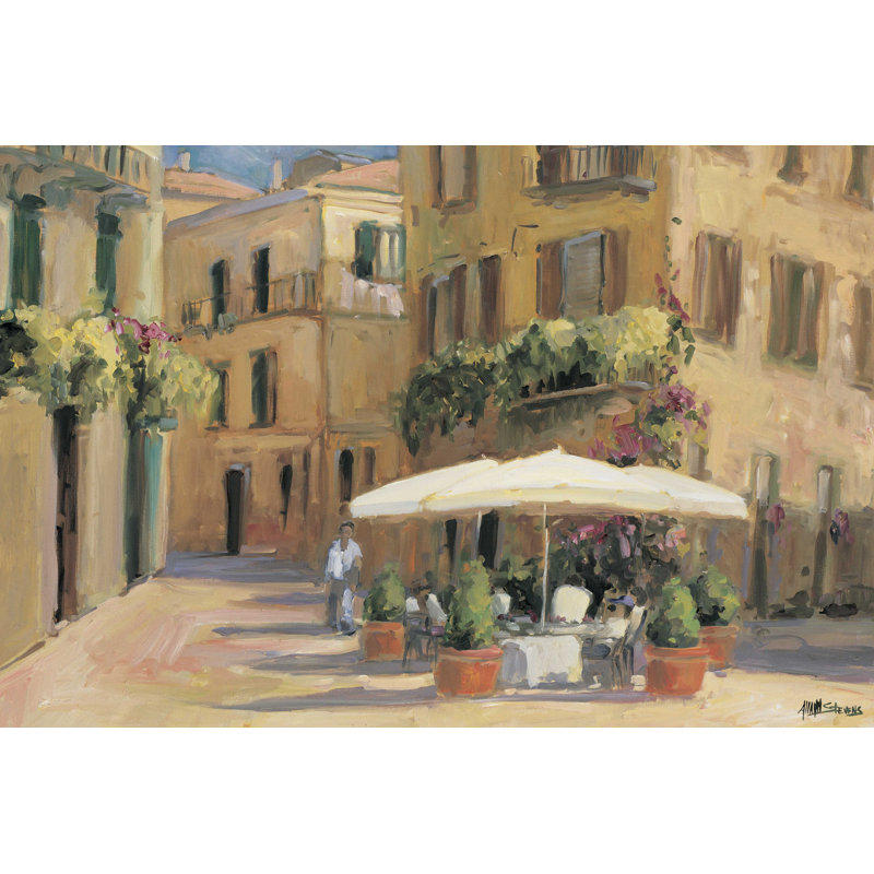 «Cafe Bordeaux» par Allayn Stevens - impression sur toile tendue, H 8 po x l 12 po