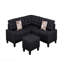 Canapé modulaire 6 pièces, noir