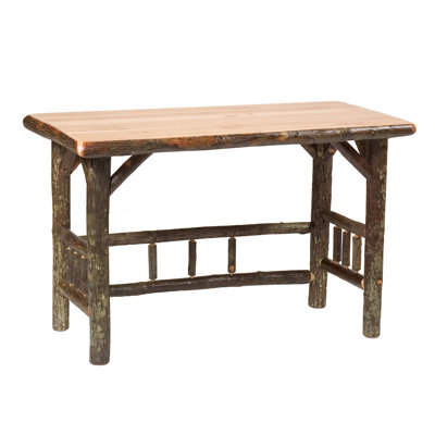 Fireside Lodge Hickory Log Open Writing Desk - Natural