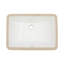 Lavabo de salle de bain rectangulaire encastré avec trop-plein