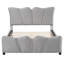 Lit rembourré en velours gris - Tissu de revêtement élégant et de qualité durable-819388367
