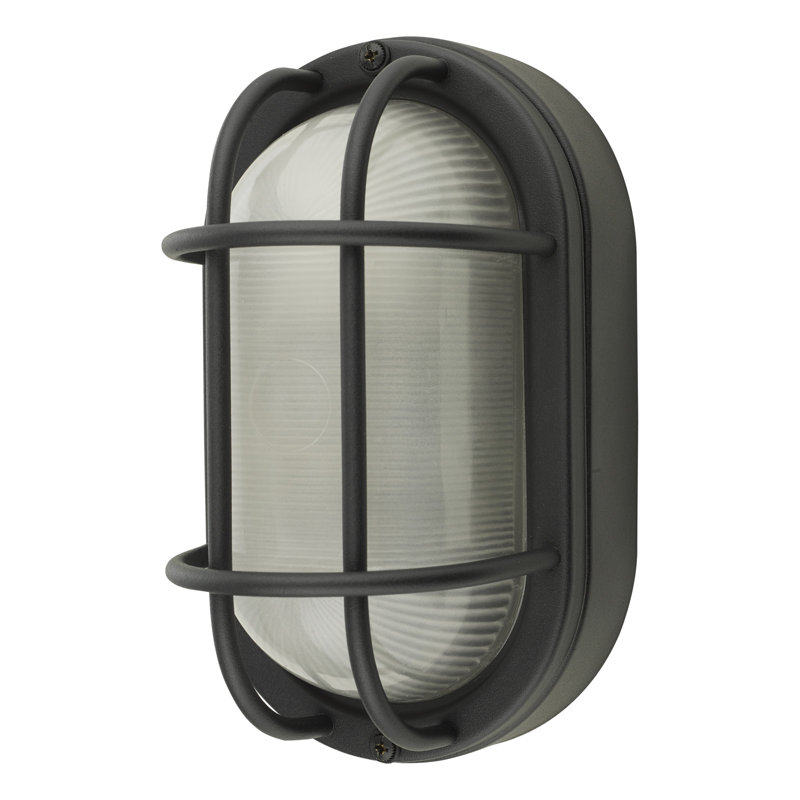 1 - Bulb Outdoor Bulkhead Light, Black