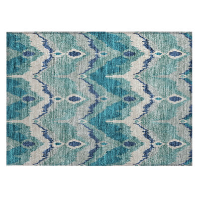 Neysa Washable Ikat Indoor / Outdoor Rug