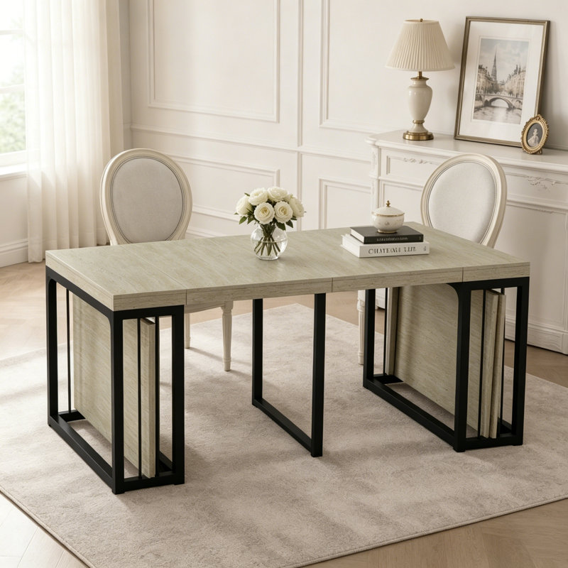 Table de salle à manger extensible Modern, Ancient White