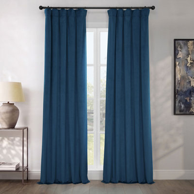Matra Plush Velvet Room Darkening Curtain Panel