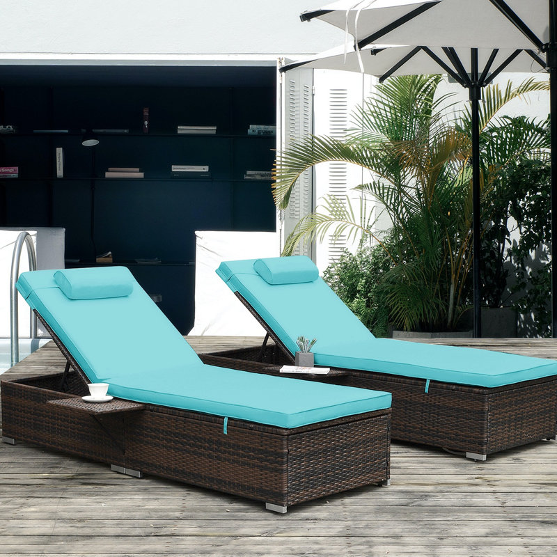 Ensemble de chaise longue d'extérieur en fer Sharayah