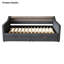 Canapé-lit en lin rembourré avec lumière, rangement, port USB / Type-C Linen-1440230520