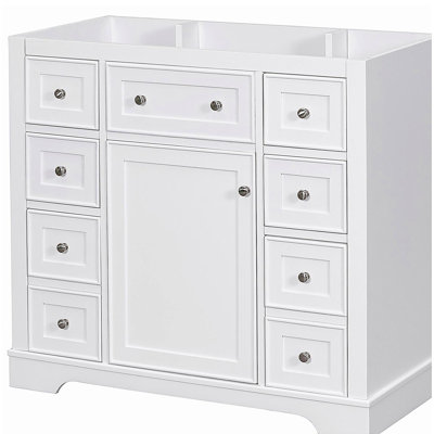 36-inch Bathroom Dresser Without Basin, Only Cabinet Base, 6 Drawers in One Cabinet