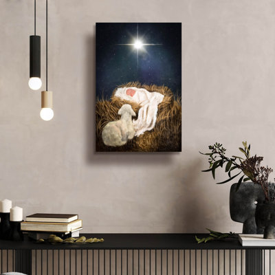  «O Come Let Us Adore him» par Ashley Bradley, art mural en verre acrylique