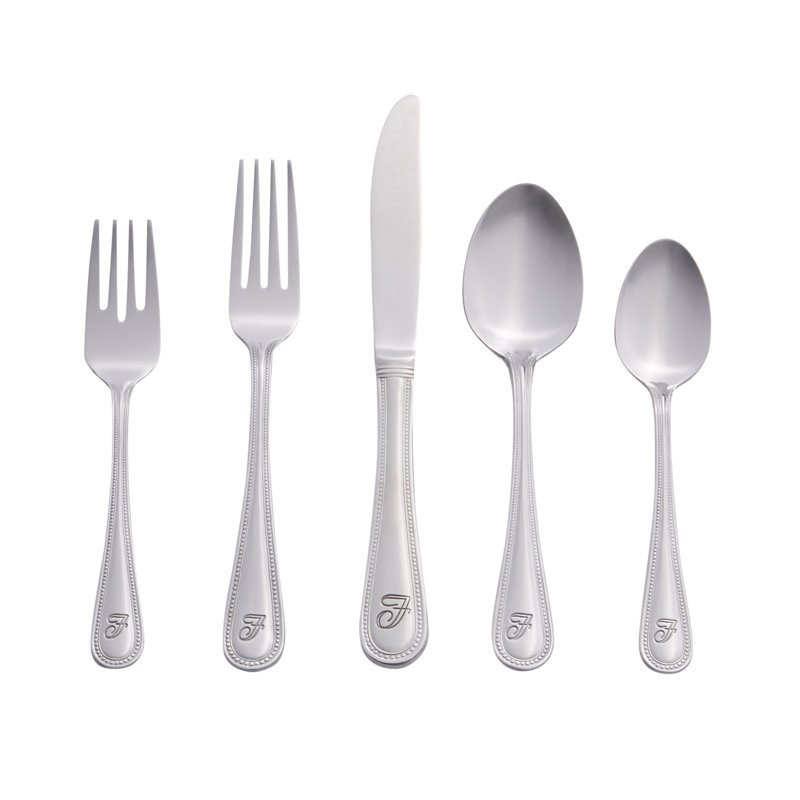 Ensemble de couverts en acier inoxydable monogramme 46 pièces pour 8 personnes RiverRidge , F