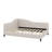Stylish L-Shaped Flax Daybed On Sturdy Wooden Legs-385189024-385189025