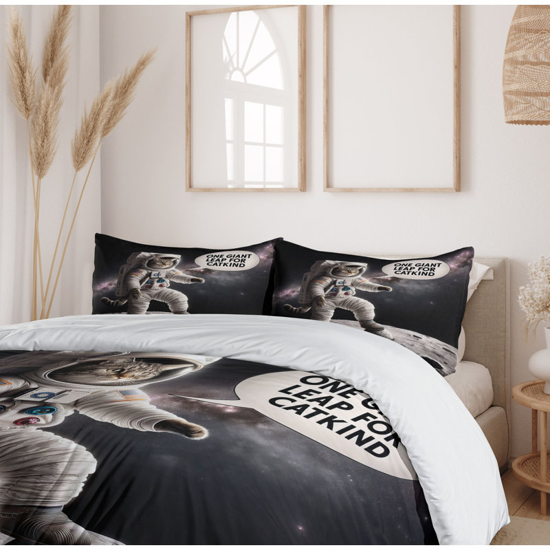Cat Duvet Cover, King Duvet Cover + 2 Standard Shams