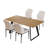 Modern Kitchen Dining Set, Extendable Dining Table with Upholstered Dining Chairs(1 Table 4 Chairs)-656058193-611208661