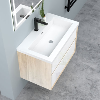 460mm Single Bathroom Vanity with Integrated Resin Basin