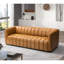 Canapé capitonné en cuir véritable 83 po Claudio-132006321