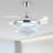 Chandelier Crystal Ceiling Fan With Light Retractable Blades Remote - 42"