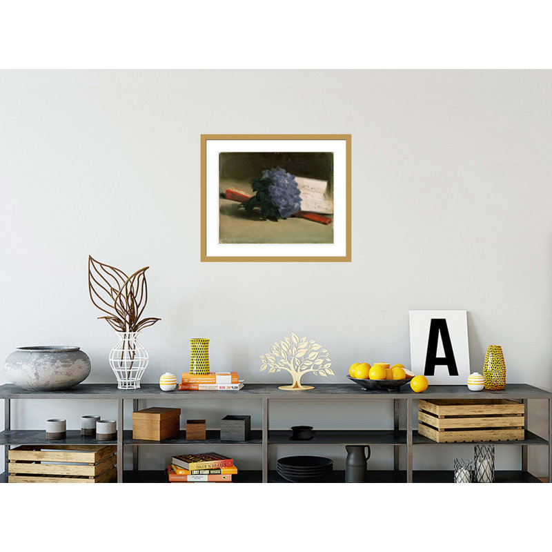«Bouquet of Violets» par Edward Manet, impression giclée sur cadre, H 23,5 po x l 27,84 po