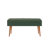 Extendable Dining Table & Chairs Set (5 Pieces), Atlantic Pine & Green, Table: 50.8 x 29.5 x 31.5 in, Chairs: 18.5 x 35.4 x 17.7 in, Bench: 43.3 x 19.7 x 15.7 in | 100% Melamine Coated Particle Board | Modern Scandinavian Design, 100% Linen Upholstery