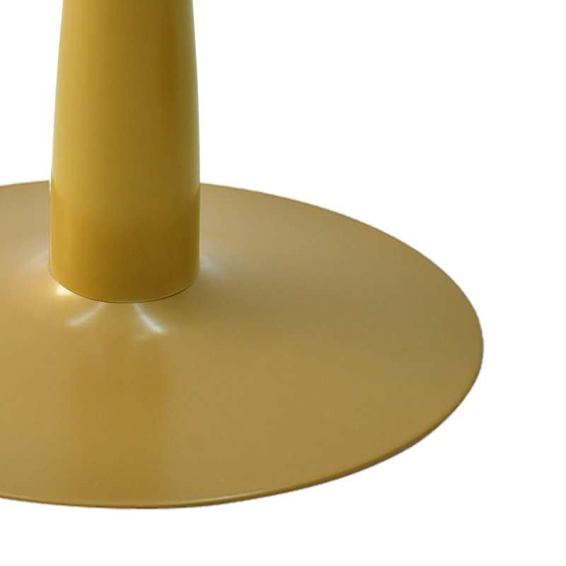 Nicole 40" Pedestal Dining Table, Gold