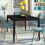 Cox 35.4 " Extendable Rectangular with Solid Wood Base Dining Table
