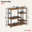 Chariot pour micro-ondes de cuisine 35,4 po Verner de Baker's Rack facile à assembler-188369928