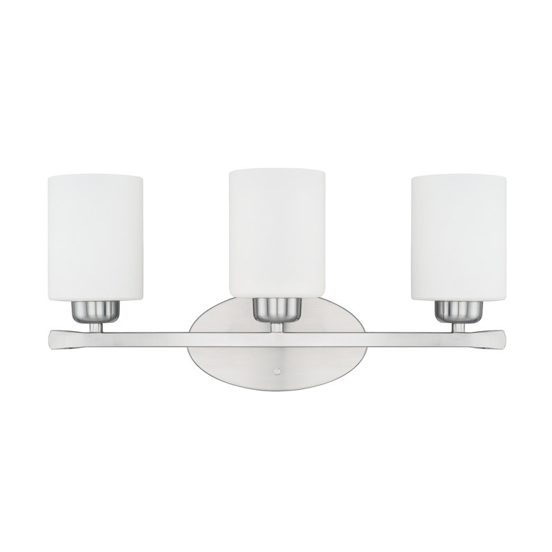 Dixon Dimmable Vanity Light, Brushed Nickel, 3