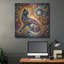  «Cat Vibrant Abstract» par Rey Klimt, art mural en métal-949079949
