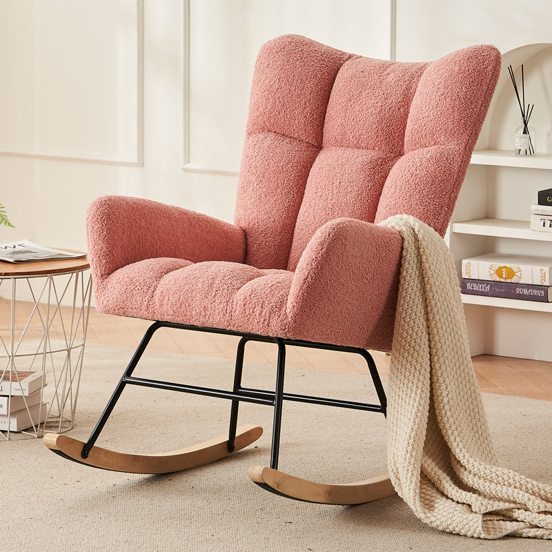 Chaise berçante Jeiny, Rose