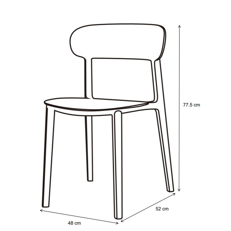 Metro Spencer Eco-Friendly Outdoor Stacking Chair - Set of 4, Beige