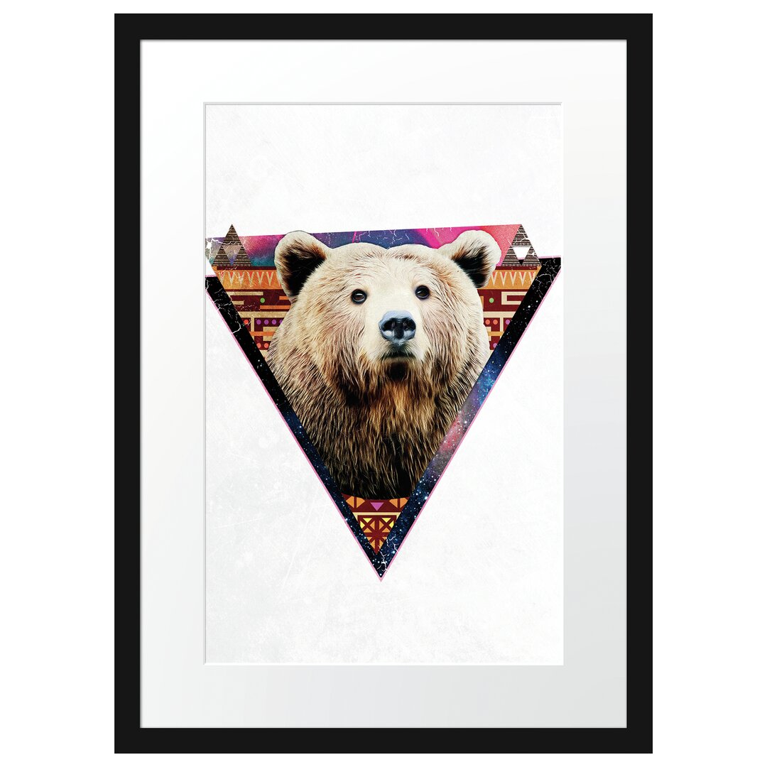 Gerahmtes Poster Hip-Bear White