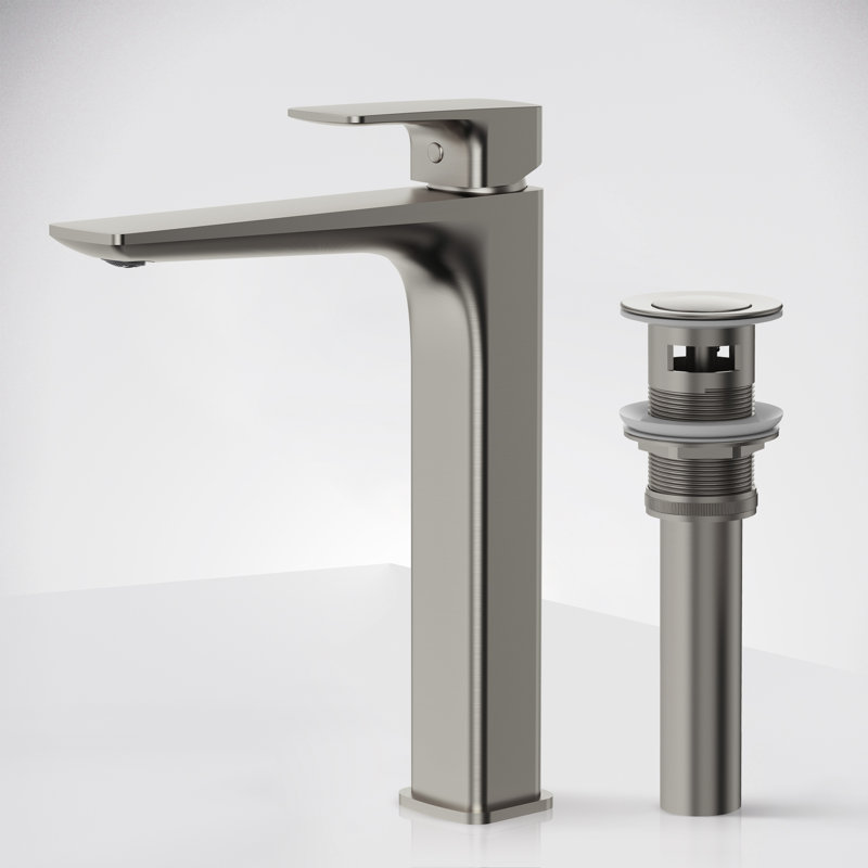 Robinet de lavabo de salle de bain à un trou, robinet de lavabo de salle de bain à poignée simple avec ensemble de drain