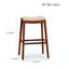 Le tabouret de bar à hauteur de selle, blanc avec cuir, assure une apparence élégante dans le siège de la cuisine ou du tabouret en cuir, la finition crée une atmosphère confortable et moderne