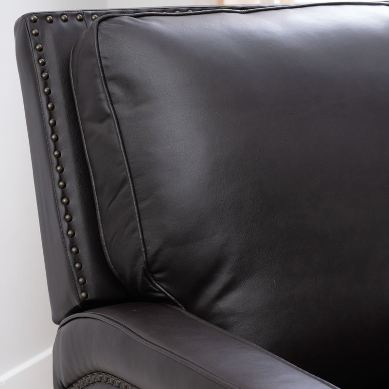 Montour 30” Wide Classic Faux Leather Pushback Recliner, Gray